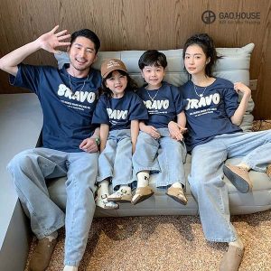 Áo gia đình cổ tròn Bravo