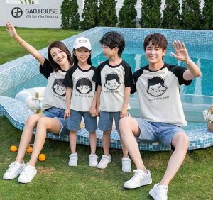 Áo thun gia đình cổ tròn Family