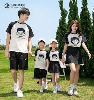 Áo thun gia đình cổ tròn Family