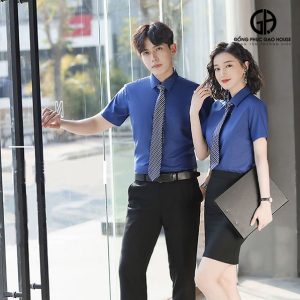 Đồng phục sơ mi công sở xanh than