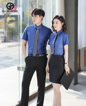 Đồng phục sơ mi công sở xanh than