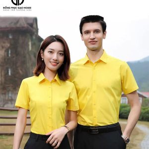 Áo đồng phục công sở tone màu vàng chanh