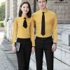 Mẫu áo đồng phục công sở sơ mi màu vàng
