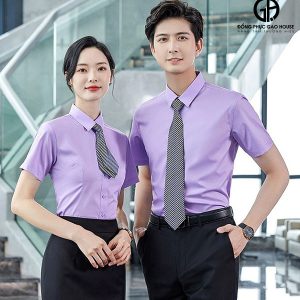 Đồng phục công sở sơ mi màu tím
