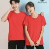 Áo phông đồng phục công ty màu đỏ trẻ trung