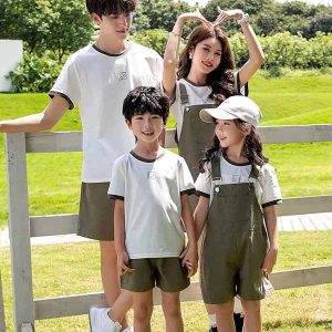 Set váy yếm đồng phục gia đình