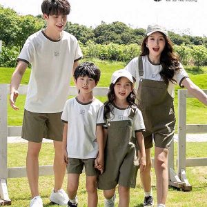 Set váy yếm đồng phục gia đình