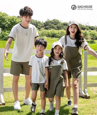 Set váy yếm đồng phục gia đình