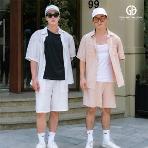 Bộ đũi nam đi du lịch kèm mũ