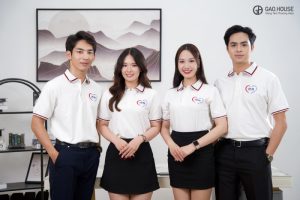 Áo đồng phục công sở màu trắng cao cấp