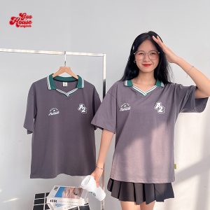 Đồng phục lớp cổ bẻ tone xám đẹp