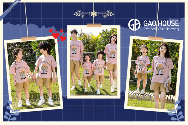 Áo gia đình Hòa Bình đẹp