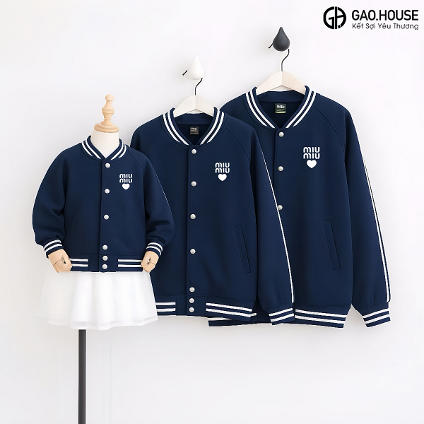 Áo khoác bomber đồng phục gia đình Cà Mau