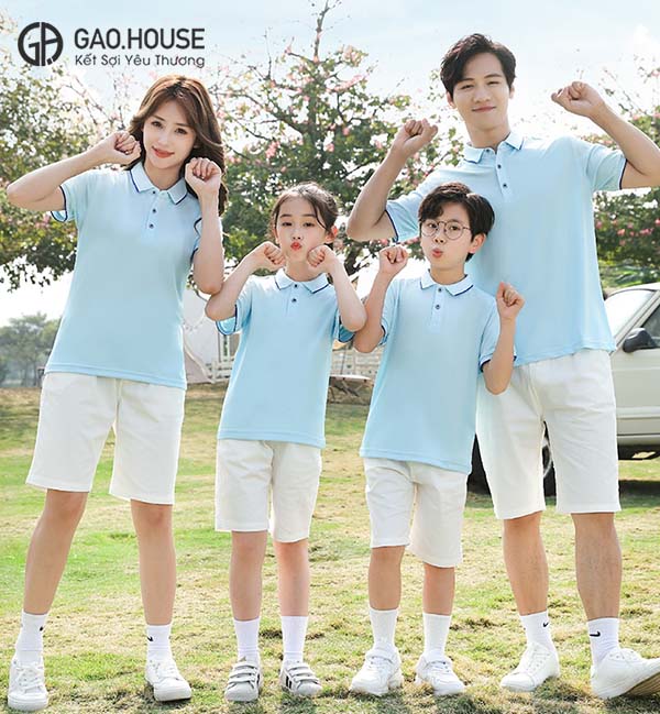 Áo polo gia đình tại Tiền Giang đẹp