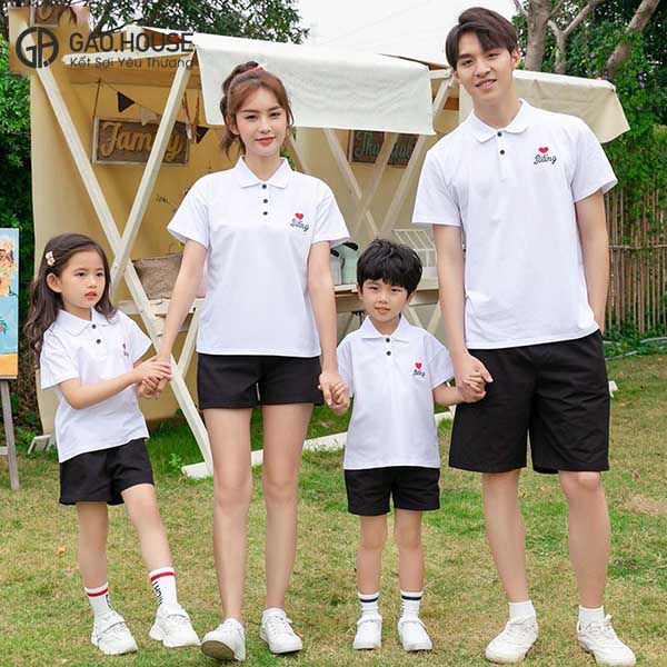 Áo polo gia đình tại Vĩnh Long