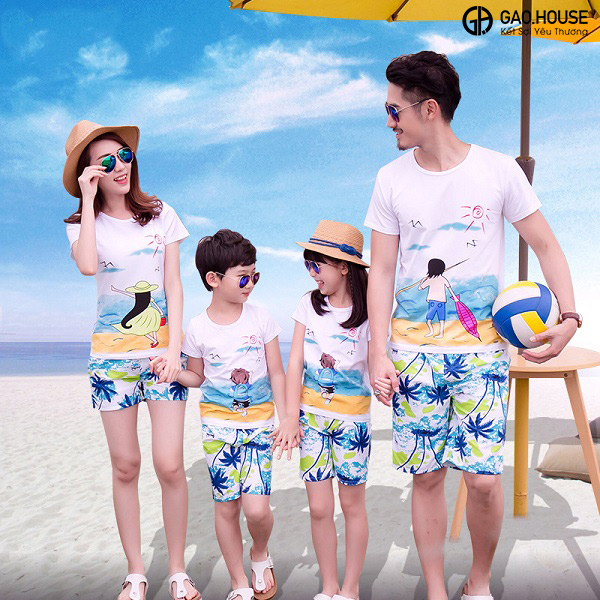 Đồng phục gia đình đi biển tại An Giang