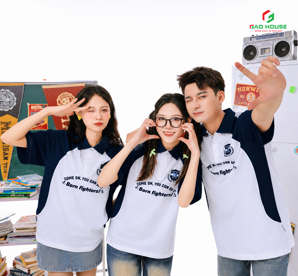 áo đồng phục lớp màu xanh than