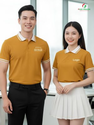 áo polo đồng phục công ty màu vàng nghệ