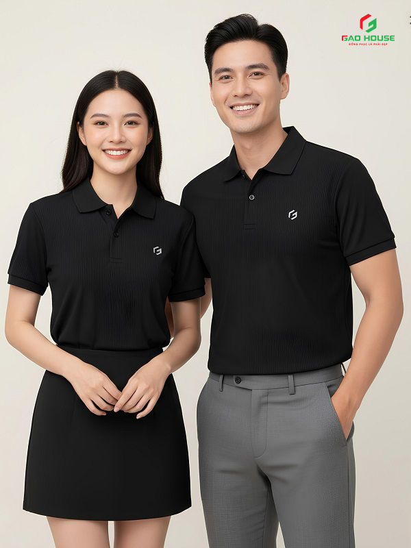 áo polo đồng phục doanh nghiệp màu đen