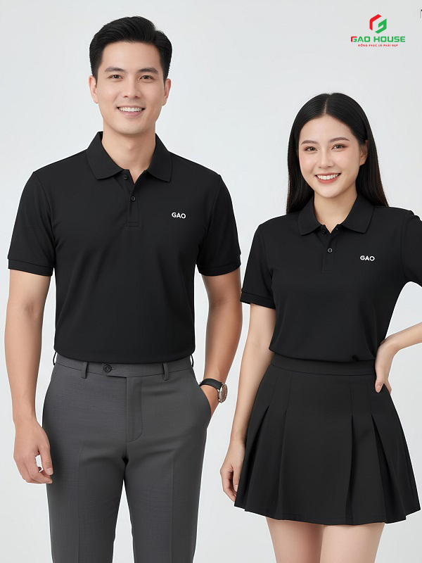 áo polo đồng phục doanh nghiệp màu đen