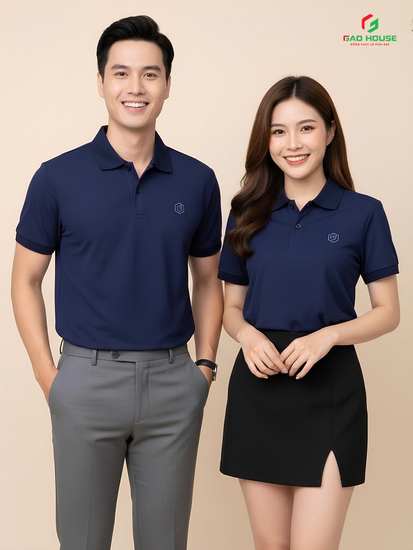 đồng phục polo công ty màu xanh than