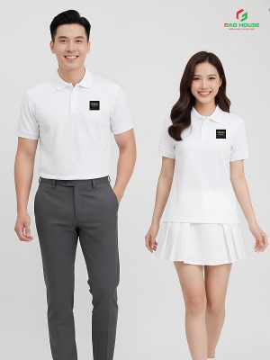 đồng phục polo doanh nghiệp màu trắng