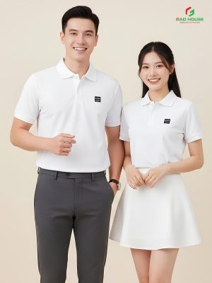 đồng phục polo doanh nghiệp màu trắng