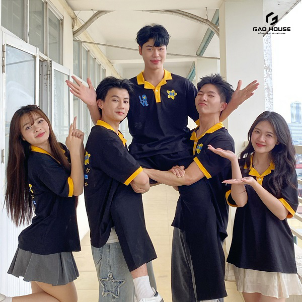 mẫu áo lớp màu xanh đẹp