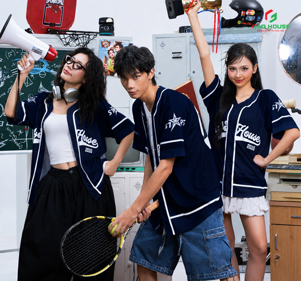 mẫu áo lớp màu xanh than