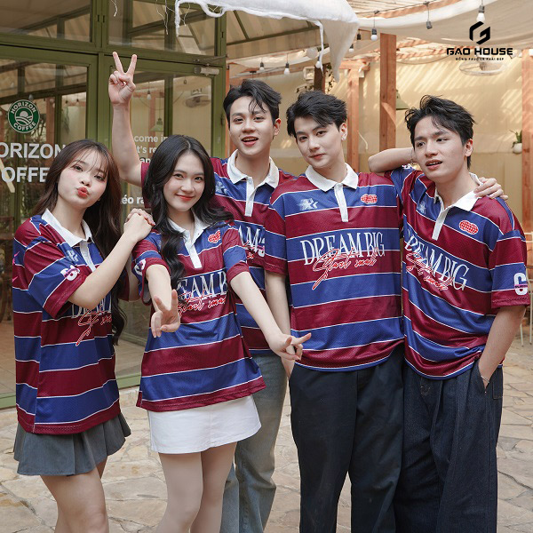 mẫu áo lớp xanh