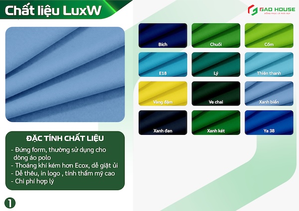 Vải LuxW may đồng phục công ty