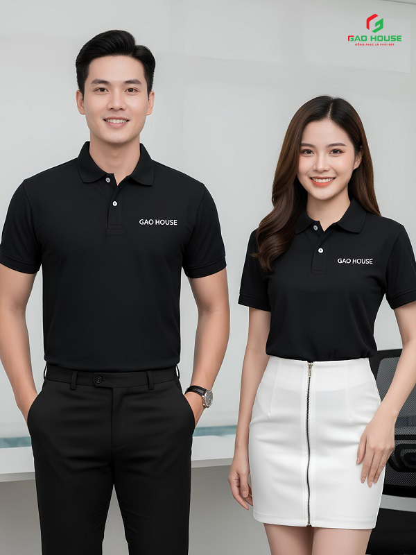 áo polo đồng phục doanh nghiệp màu đen