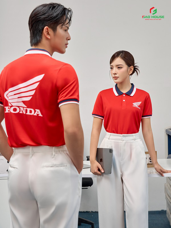 Áo polo đồng phục màu đỏ