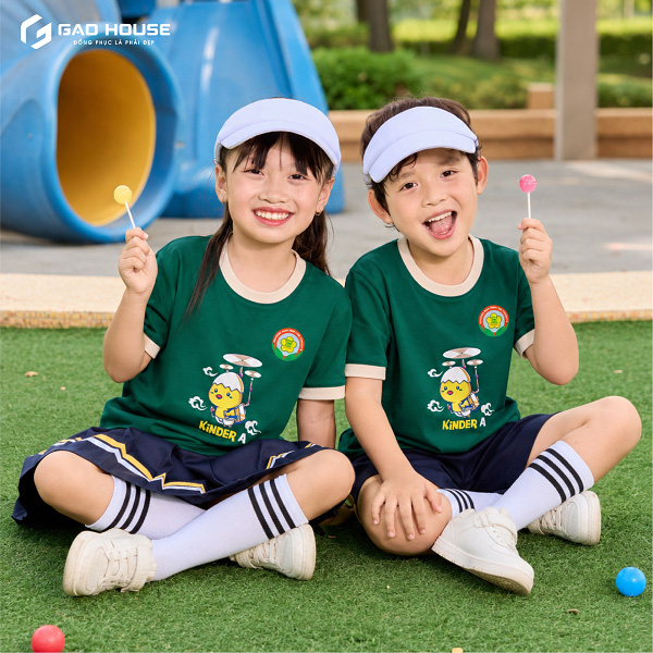 đồng phục mầm non cho bé trai, gái